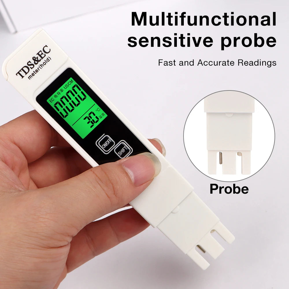 Digital EC, TDS and Water Temperature Test Pen