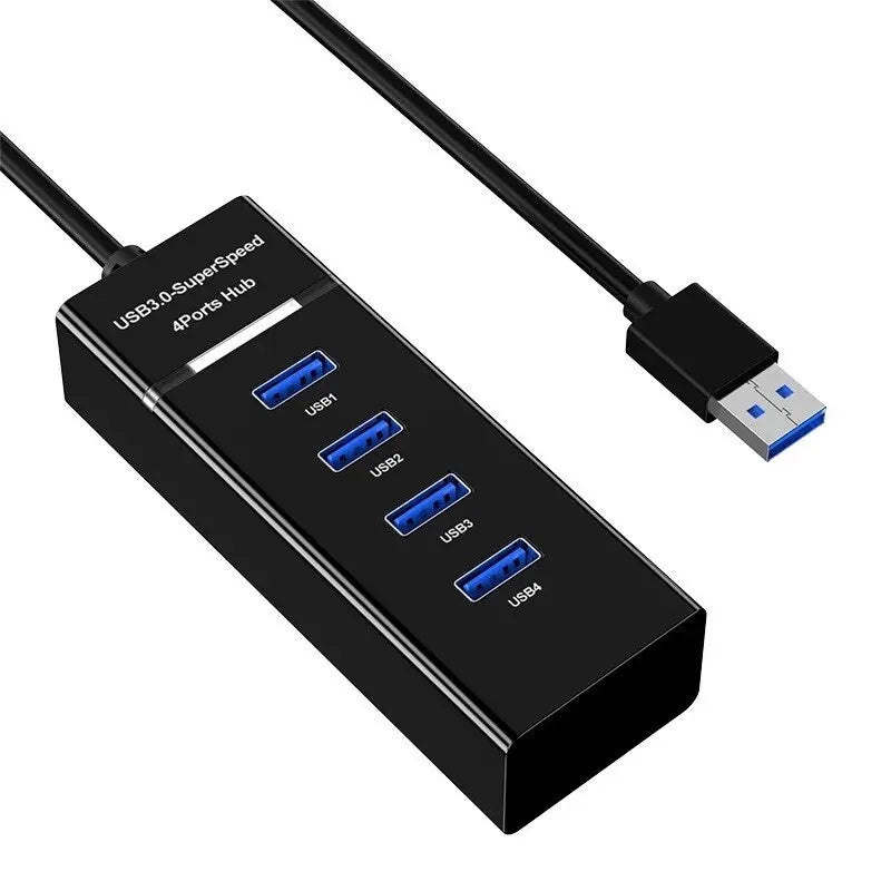 Four-Port USB Hub with USB 3.0 and USB 2.0 Ports
