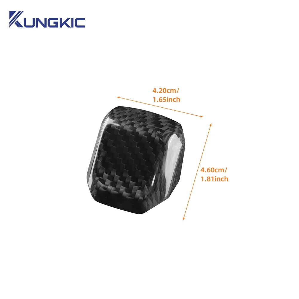Real Hard Carbon Fiber Gear Shift Knob Trim for Seat/Cupra