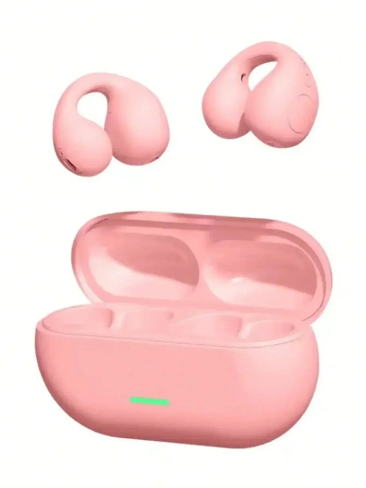 Bluetooth 5.3 Open-Ear Clip Earbuds with Multipoint and Charging Case