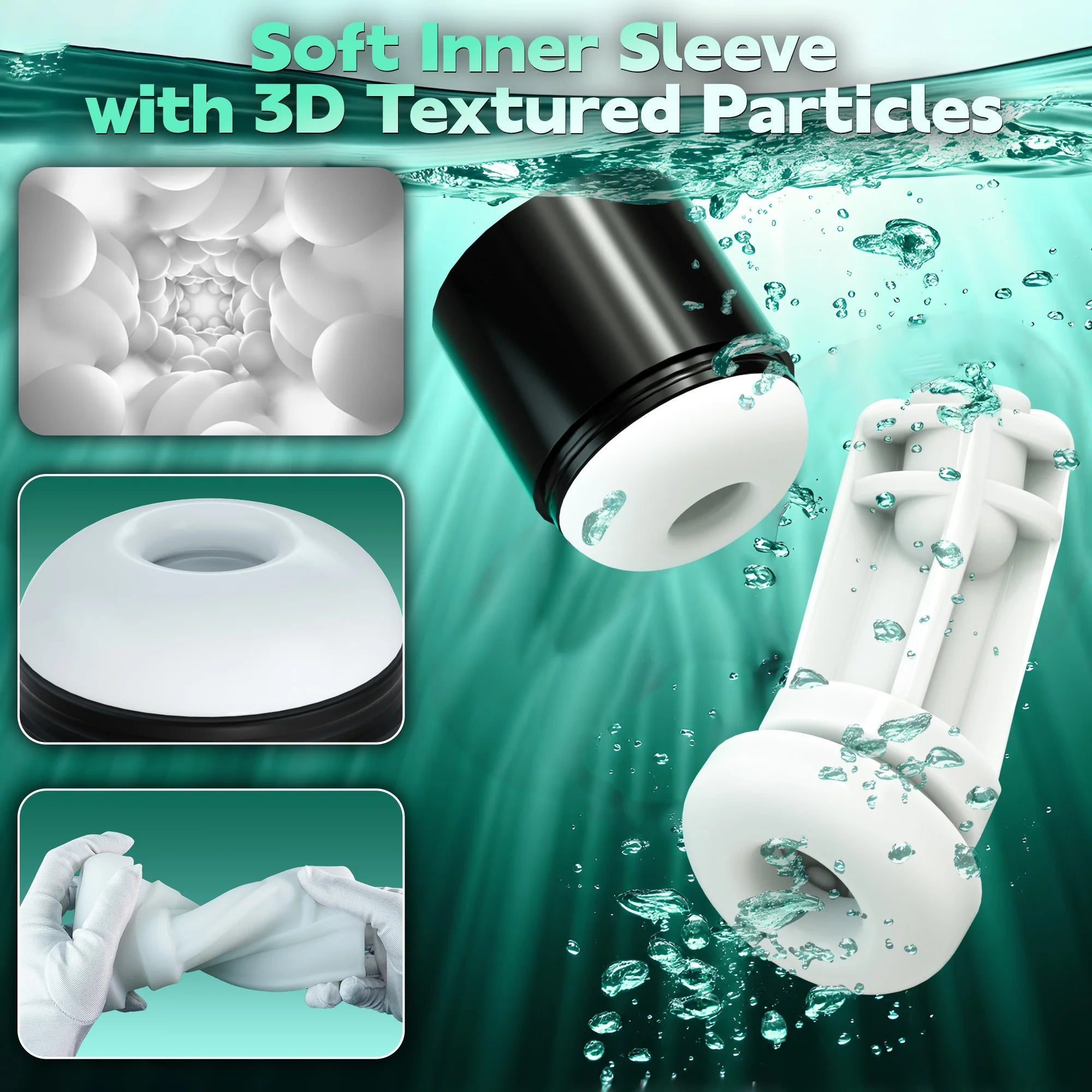 KUSHOR Automatic Thrusting Sucking Male Masturbator with Handle Double Layer Masturbation Cup Pocket Pussy Adult Toy for Men 