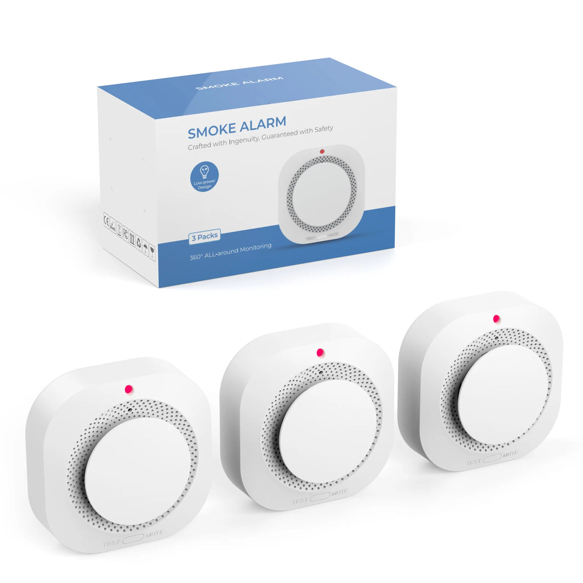 Smart WiFi Smoke Detector with App Alert