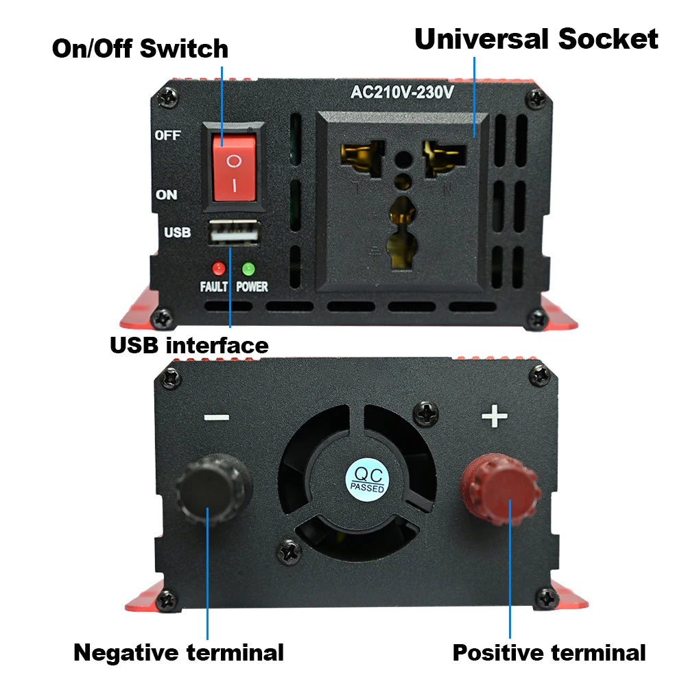 6000W Solcelleanlæg med inverter og 100A controller til off-grid brug