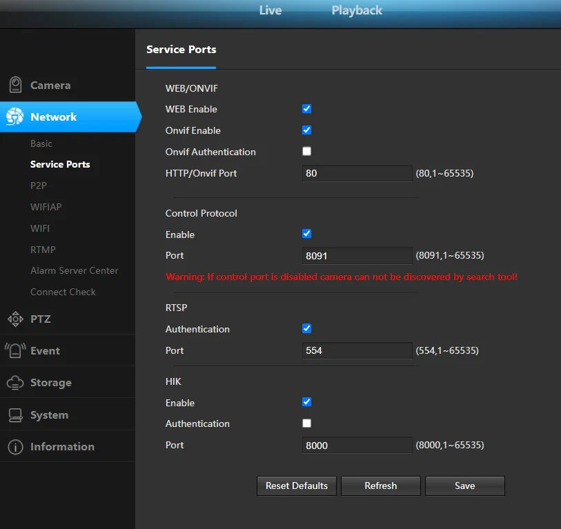 5MP 25fps WiFi IP Camera with RTMP and Night Monitoring