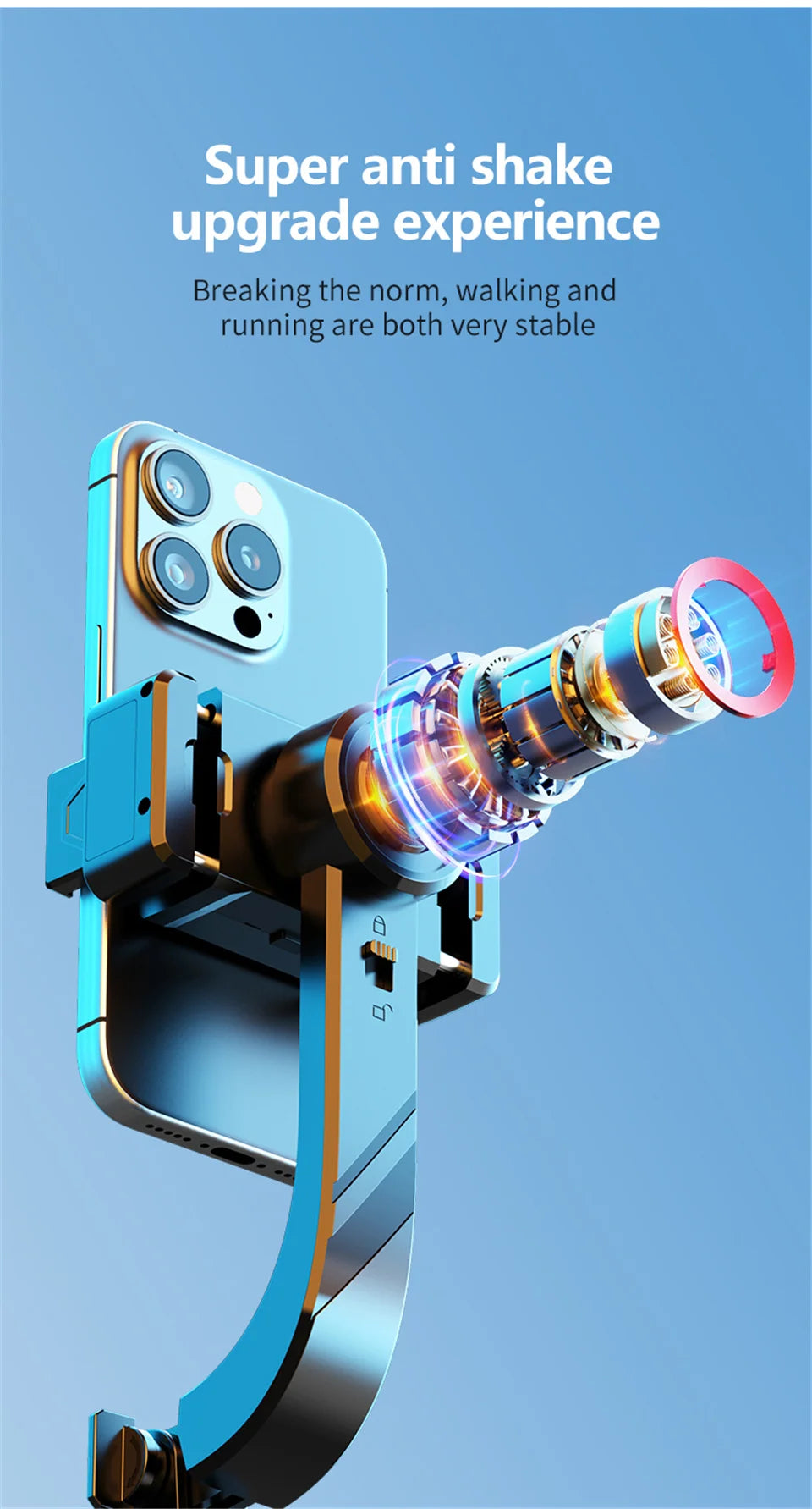 Mobilný video stabilizátor Bluetooth selfie tyč statív