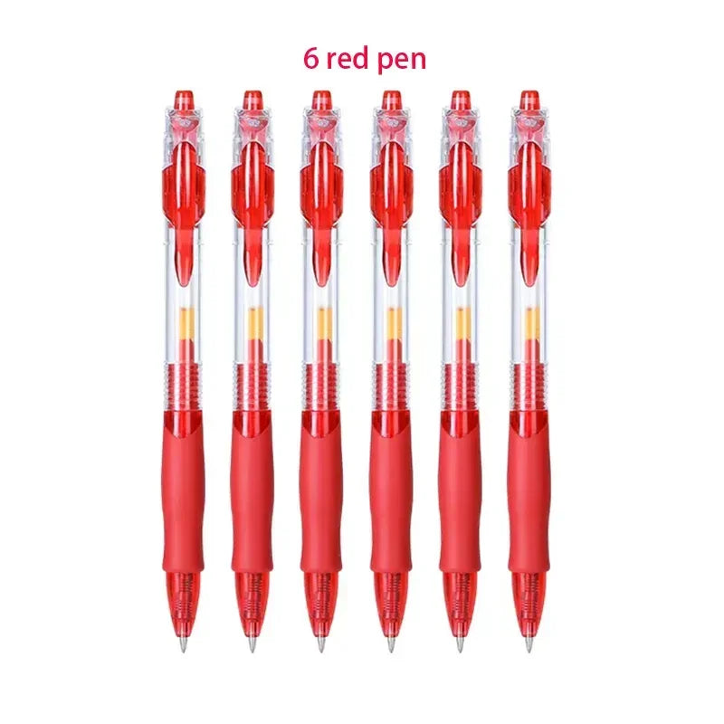 13/30pcs Retractable Gel Pens Set Black/Red/Blue Ink Ballpoint for Writing Refills Office Accessories School Supplies Stationery 