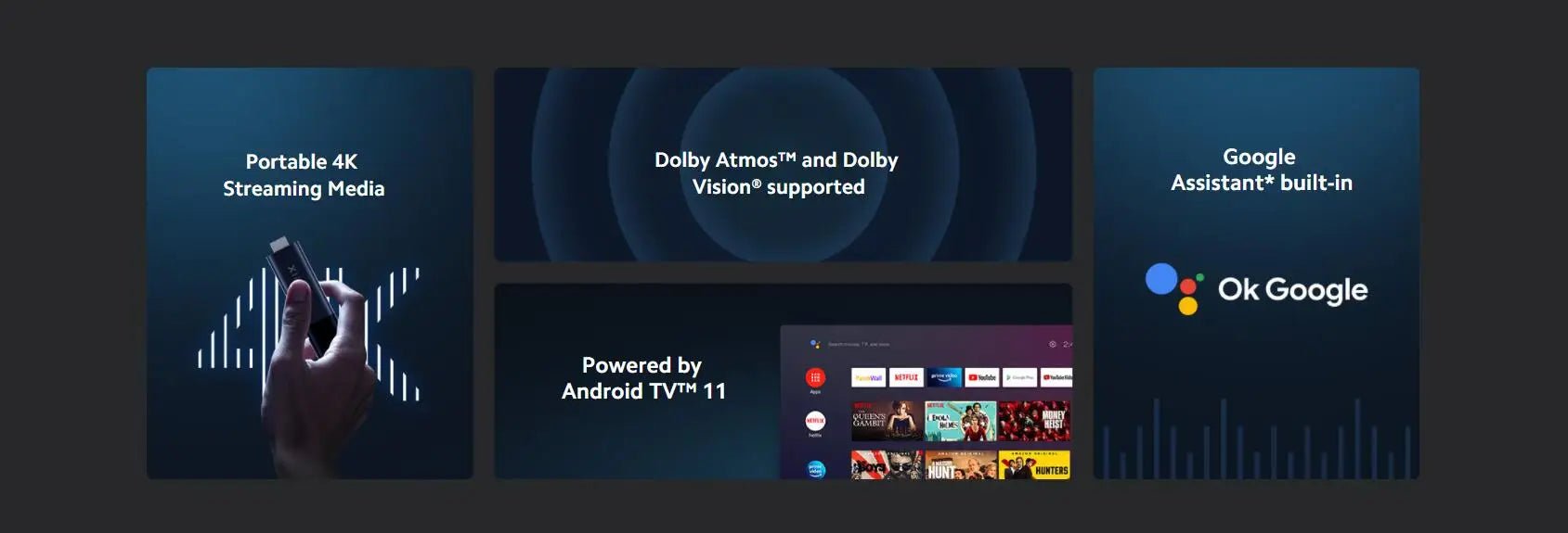 Xiaomi älykäs TV-tikku 4K Android-suoratoistotikku