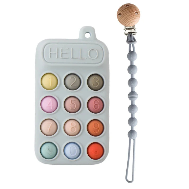 Bear-Shaped Phone Teether Toy for Teething Babies
