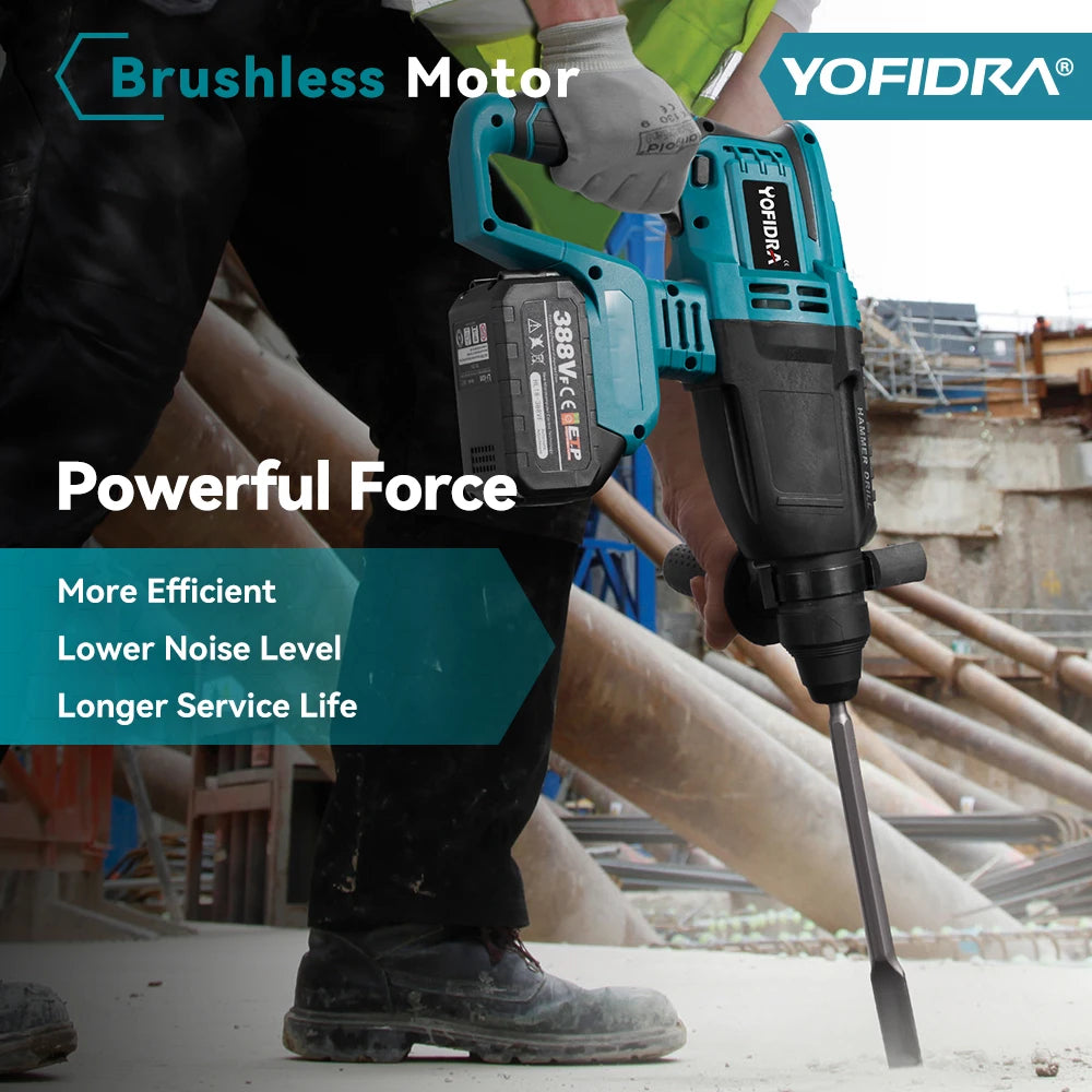 Brushless Electric Rotary Hammer for Powerful Drilling