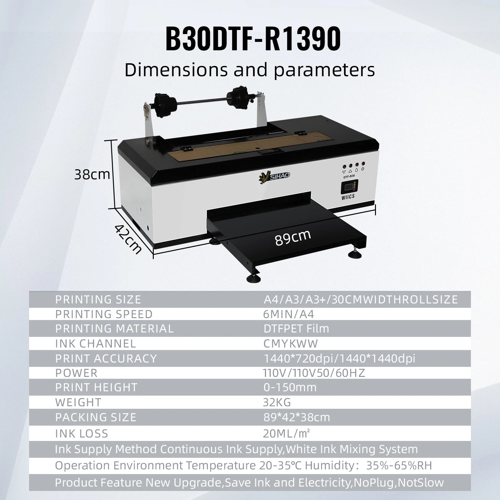 Sada tiskárny A3 DTF TX800 XP600 L1800 pro přenos vysoce kvalitní fólie