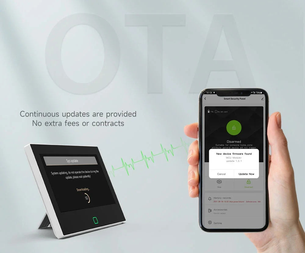 16|Staniot Versión Lora de 7 pulgadas Sistema de alarma para el hogar inalámbrico Alcance de transmisión de 500m WiFi 4G Sirena integrada. Alarma inteligente