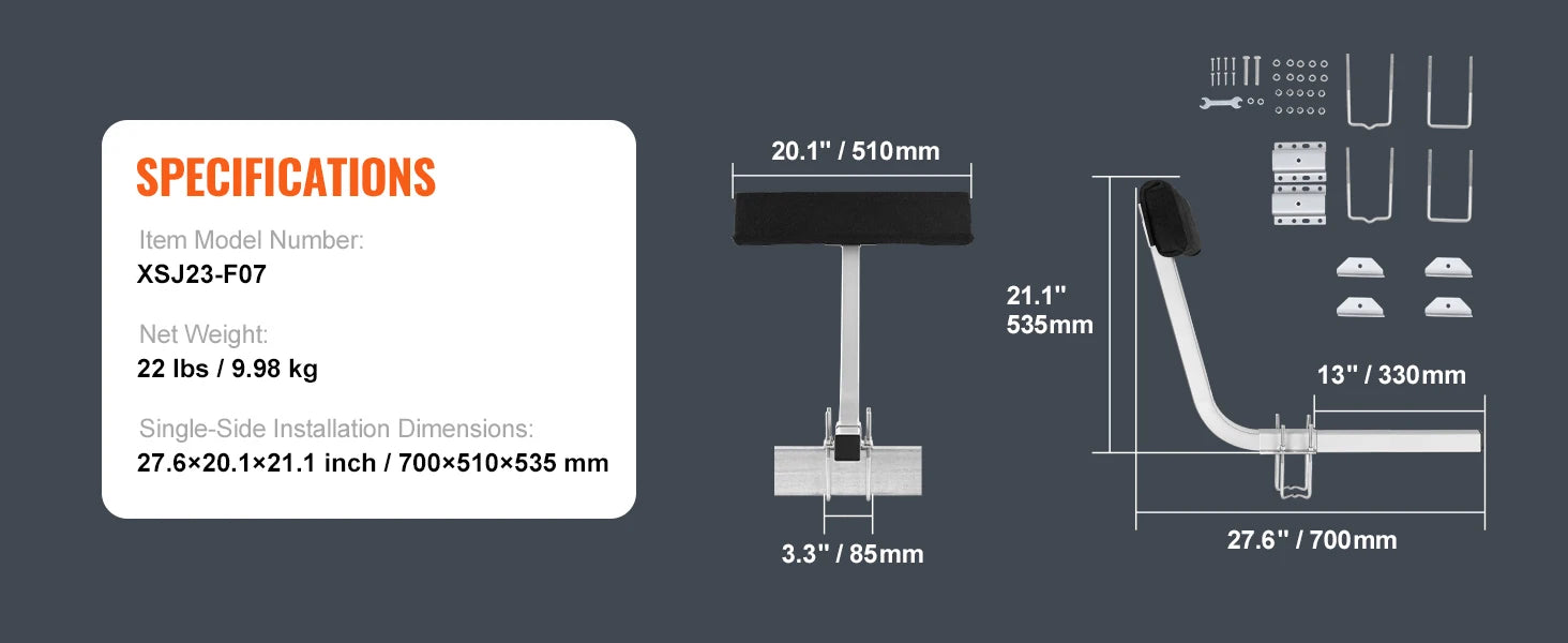 Verstelbare Verzinkte Boottrailer Leidingspalen (2 STUKS)