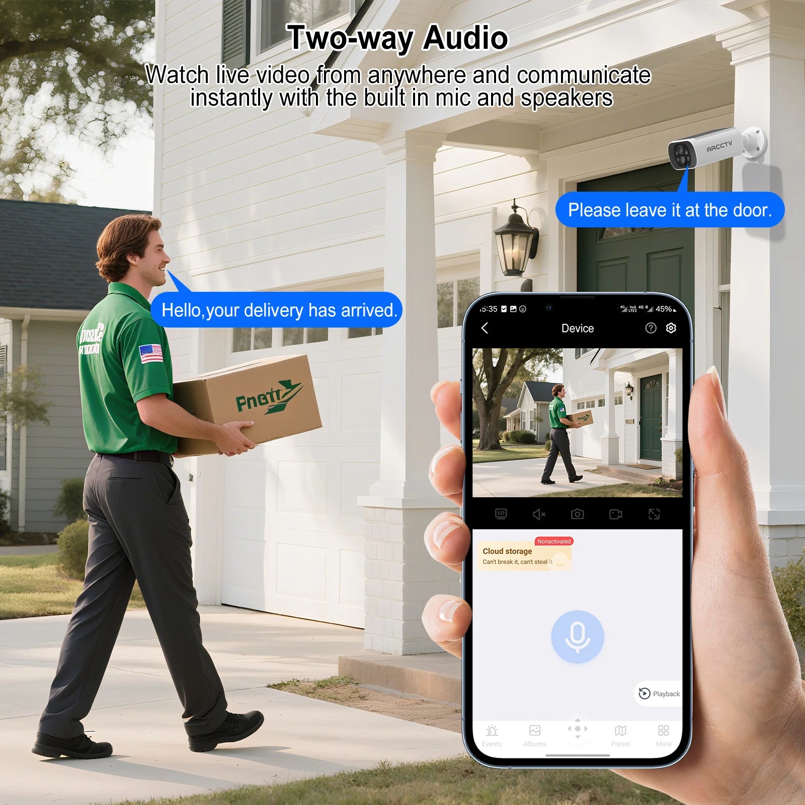 ARCCTV 2K Wireless Solar Outdoor Security Camera