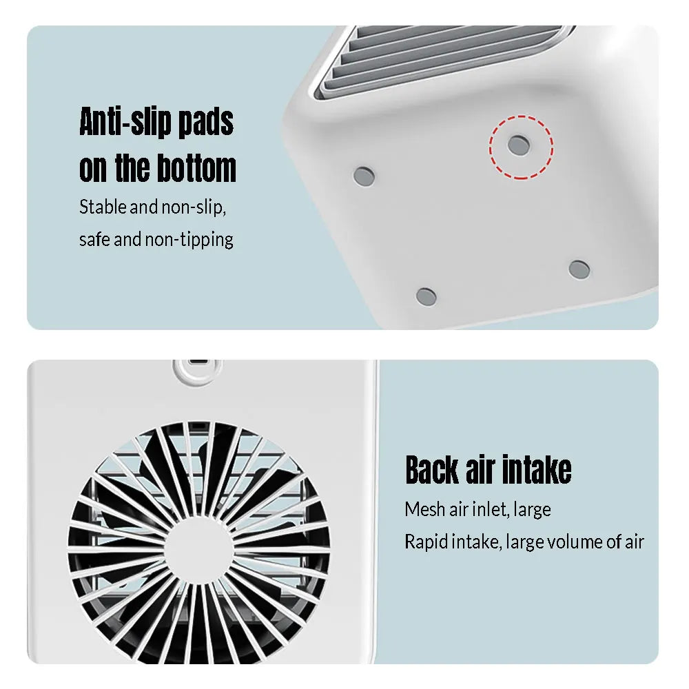 Mini Misting Air Cooler Fan with 500mL Tank, USB/Battery