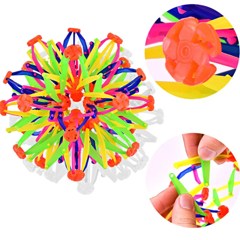 Children Magic Telescopic Ball Outdoor Flower Ball Throwing Ball Variety Blossom Party Funny Props Parent-Child Interaction Toy 