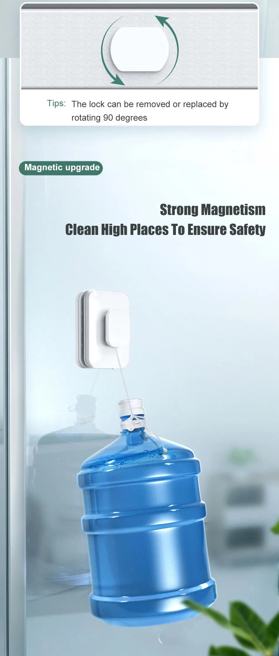 Magnetic Double-Sided Window Cleaner for Glass