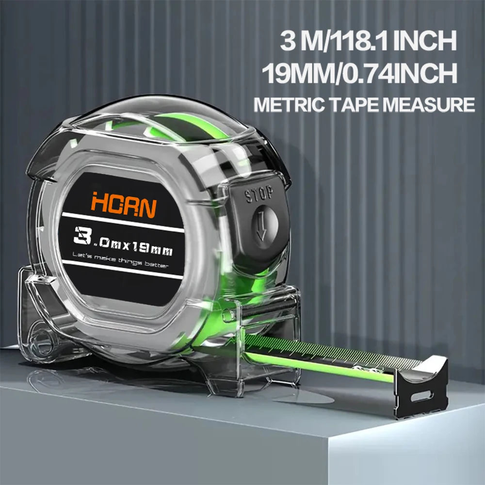 Self-Locking Fluorescent Tape Measure - Length Options