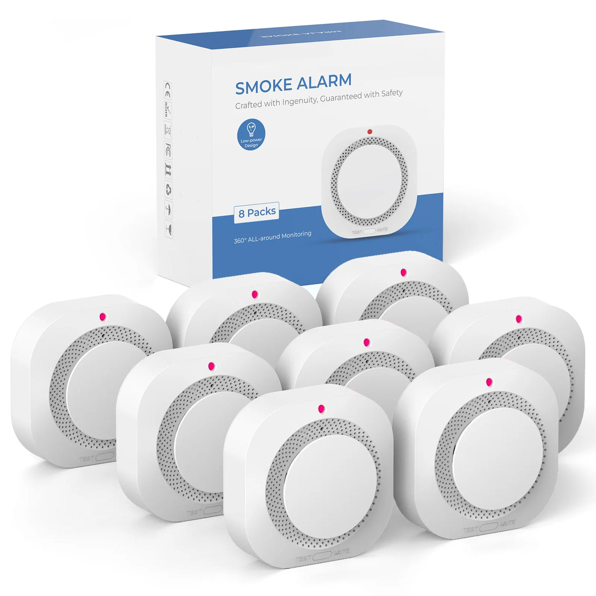Smart WiFi Smoke Detector with App Alert