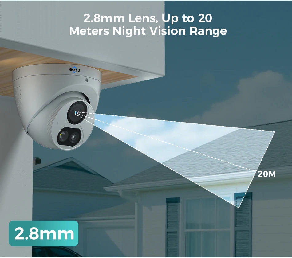 4K 12MP PoE Dome Security Camera with Motion Detection