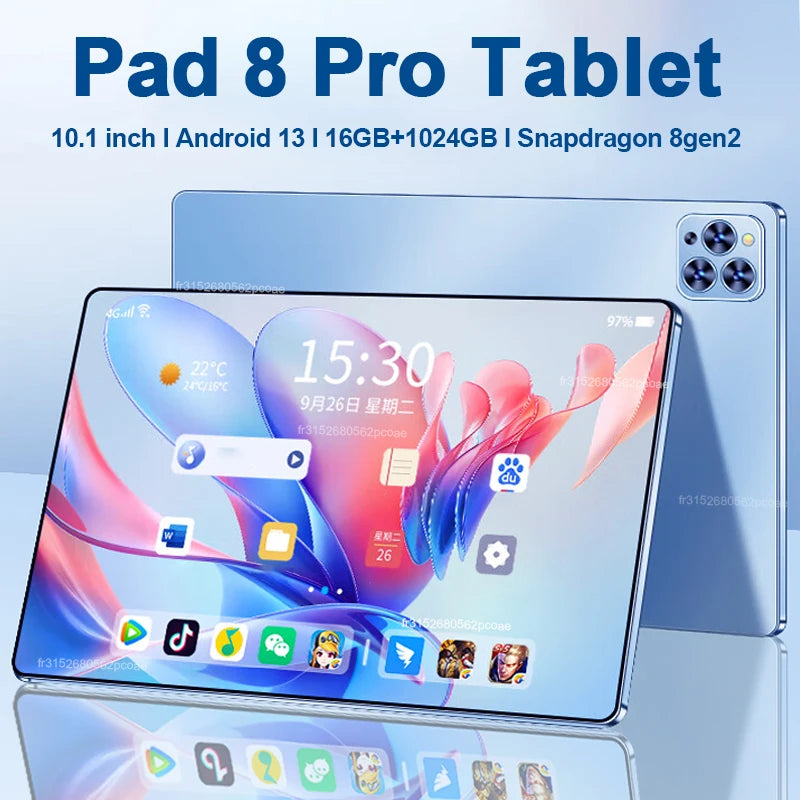 Tablet Pad 8 Pro 10,1" Android 13 con Snapdragon 8 Gen 2