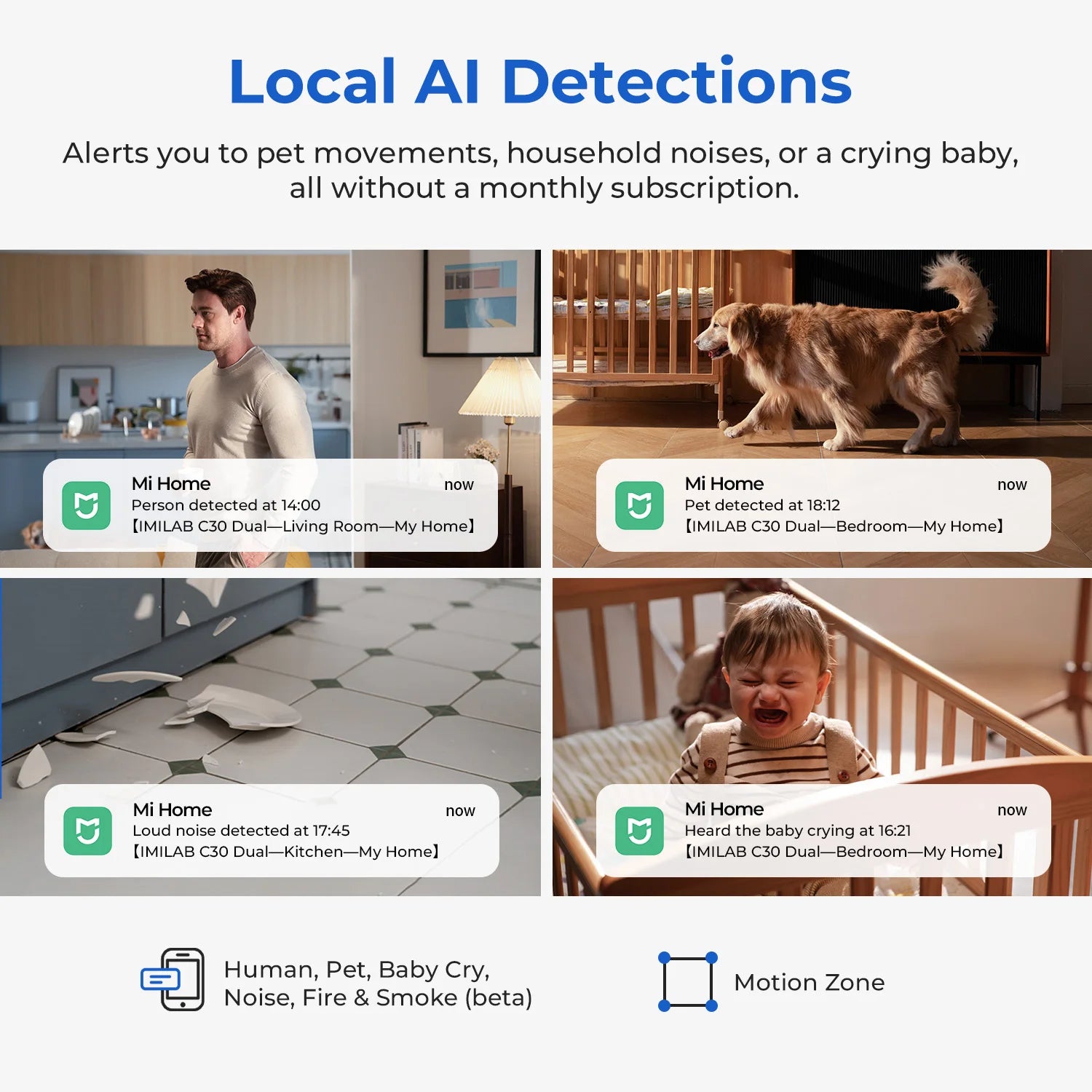 IMILAB C30 Dual 3K Baby Monitor with AI Tracking and Color Night Vision