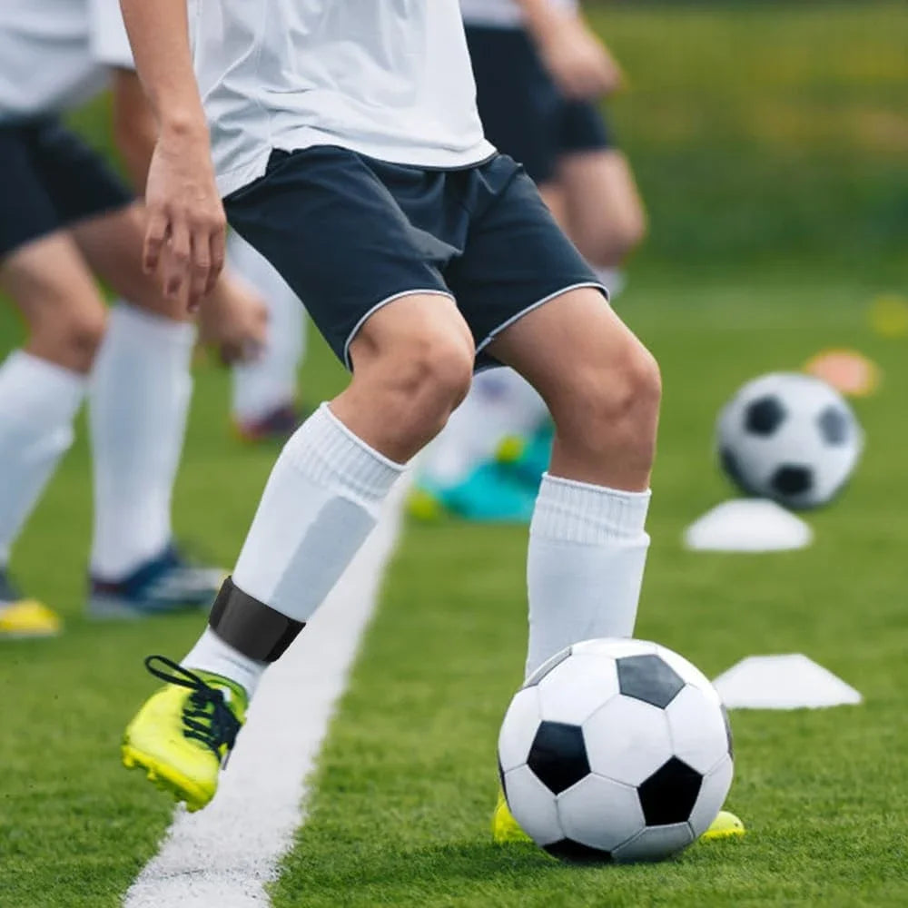 Verstelbare voetbal-scheenbeschermerbanden, één paar