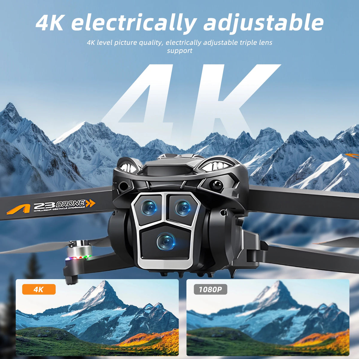 Podofo Drone 4k Professional Dual Camera  Mini Helicopter Quadcopter Toy Obstacle Avoidance Foldable RC Drone Headless Mode Mini Drones