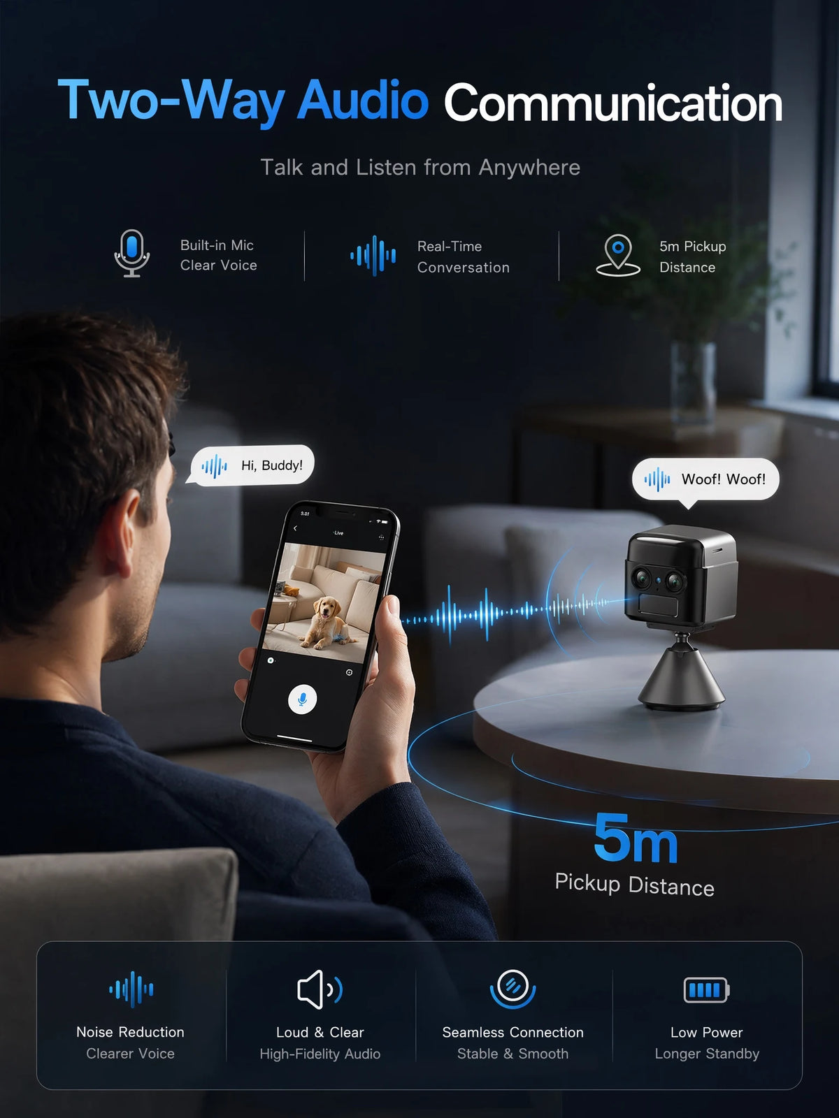 OKAM PRO WIFI MINI Double objectif HD 10MP Zoom 6X Caméra 4G SIM With Two-Way Talk Vision nocturne Détection de mouvement PIR Caméra de sécurité étanche