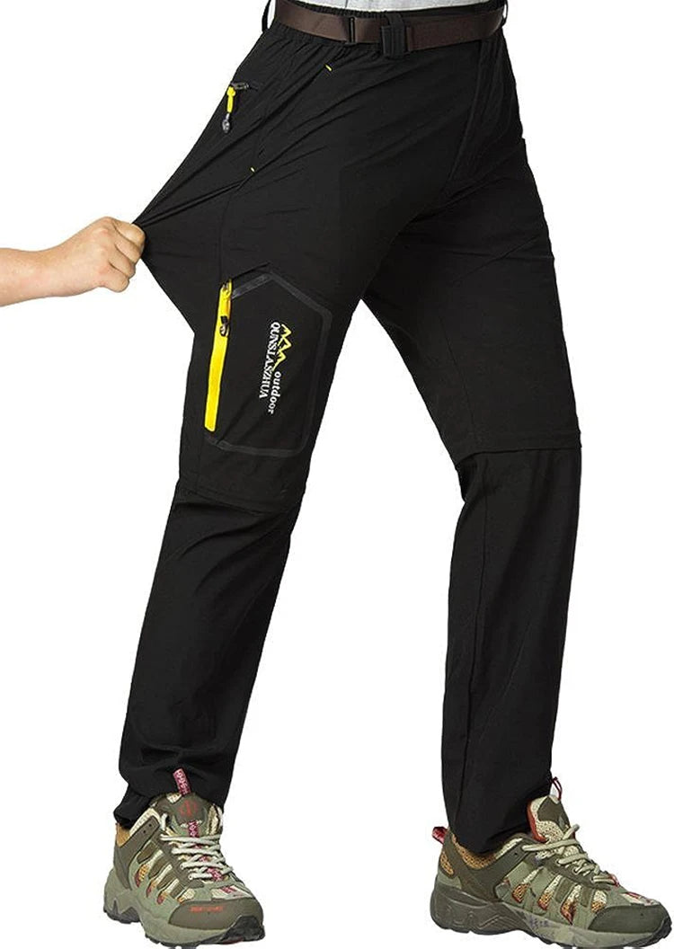 Spring Hiking Tactical Pants Men Waterproof Detachable Fishing Wear Climbing Clothes Quick Dry Anti-UV Trousers