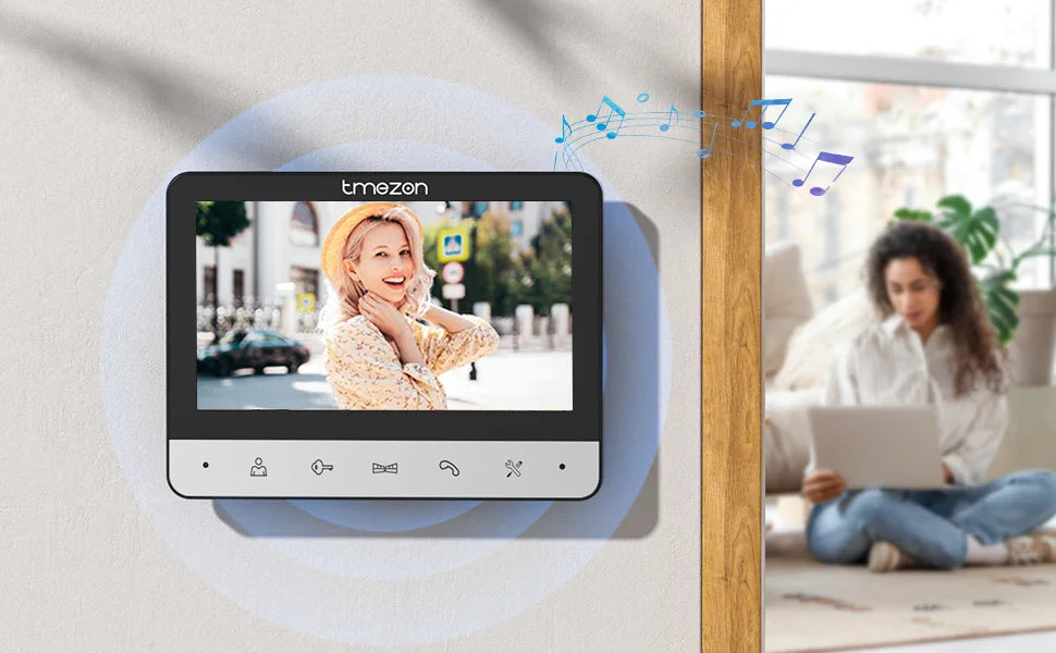 TMEZON Wired Video Doorphone with 7‑Inch LCD and Wide‑Angle Camera