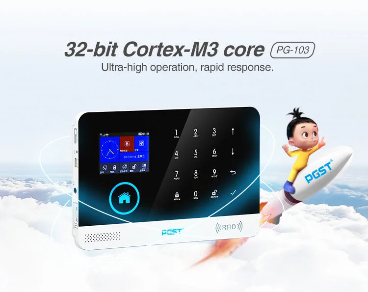 PGST home alarm system, door detector, outdoor solar alarm, door and window/motion sensor, 433MHz, GSM, wireless, anti-theft