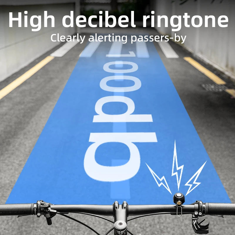 Bicycle Bell with Crisp Sound Copper Alloy Handlebar Ring