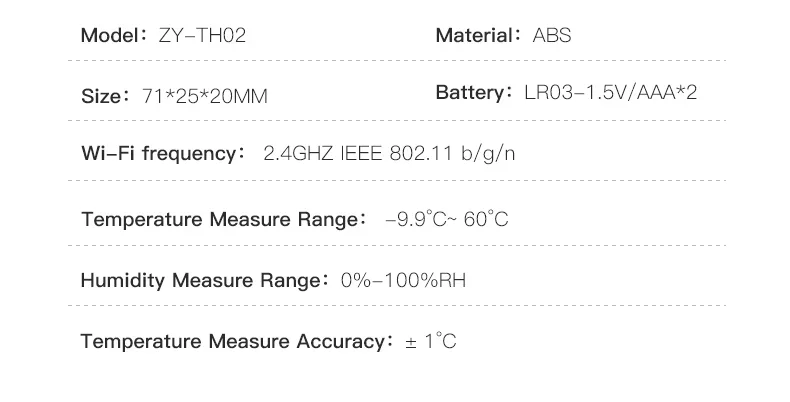 Tuya WiFi Temperature and Humidity Sensor For Smart Home Thermometer Hygrometer APP Remote Control Work with Yandex Alexa