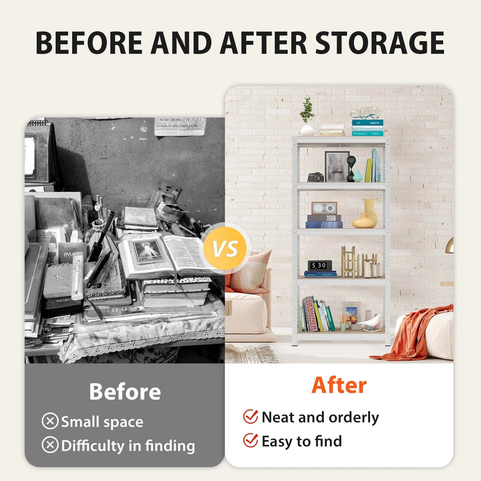 DayPlus 5‑Tier Boltless Garage Shelving Unit