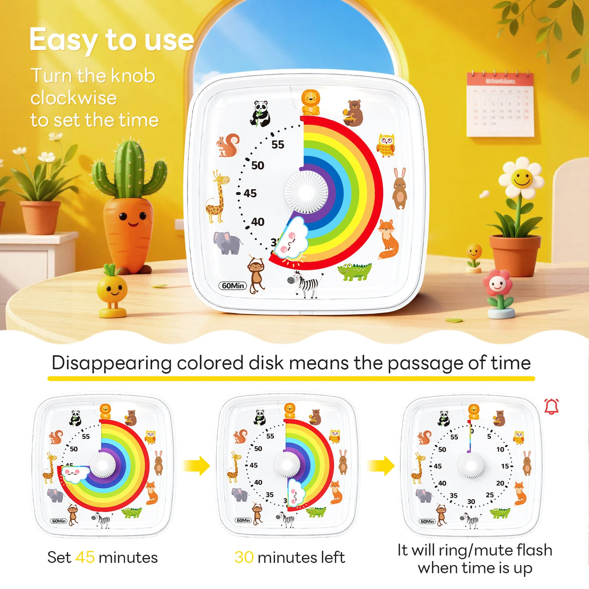 Animal-Design 60-Minute Visual Timer