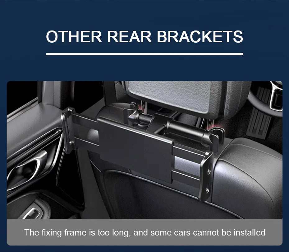 Car Rear Seat Telescopic Tablet Holder for 4-12.9 Inch Devices