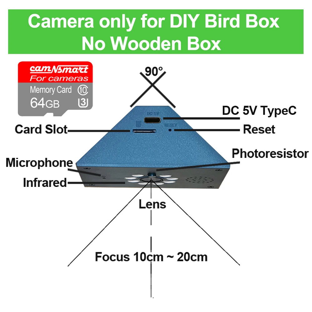Wi-Fi Birdhouse Camera - Card Options