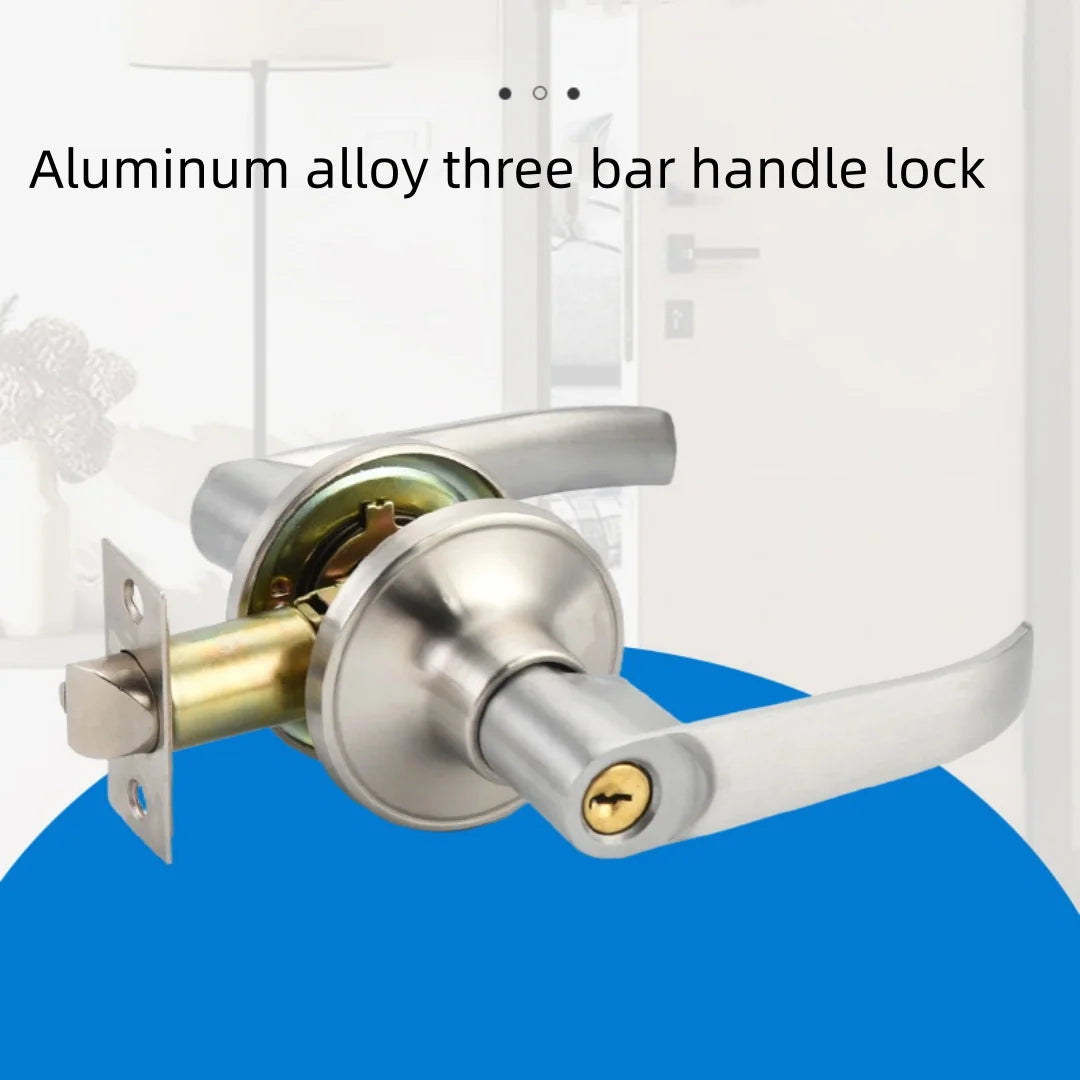 Round Keyed Door Handle Lock Set