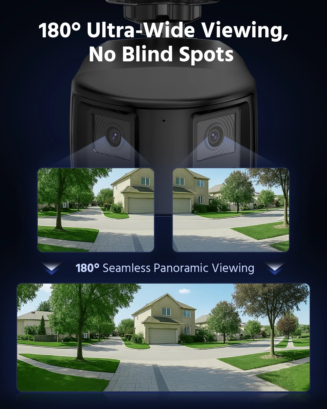 ANNKE 8MP Dual-Lens 180° Outdoor Security Camera with Audio