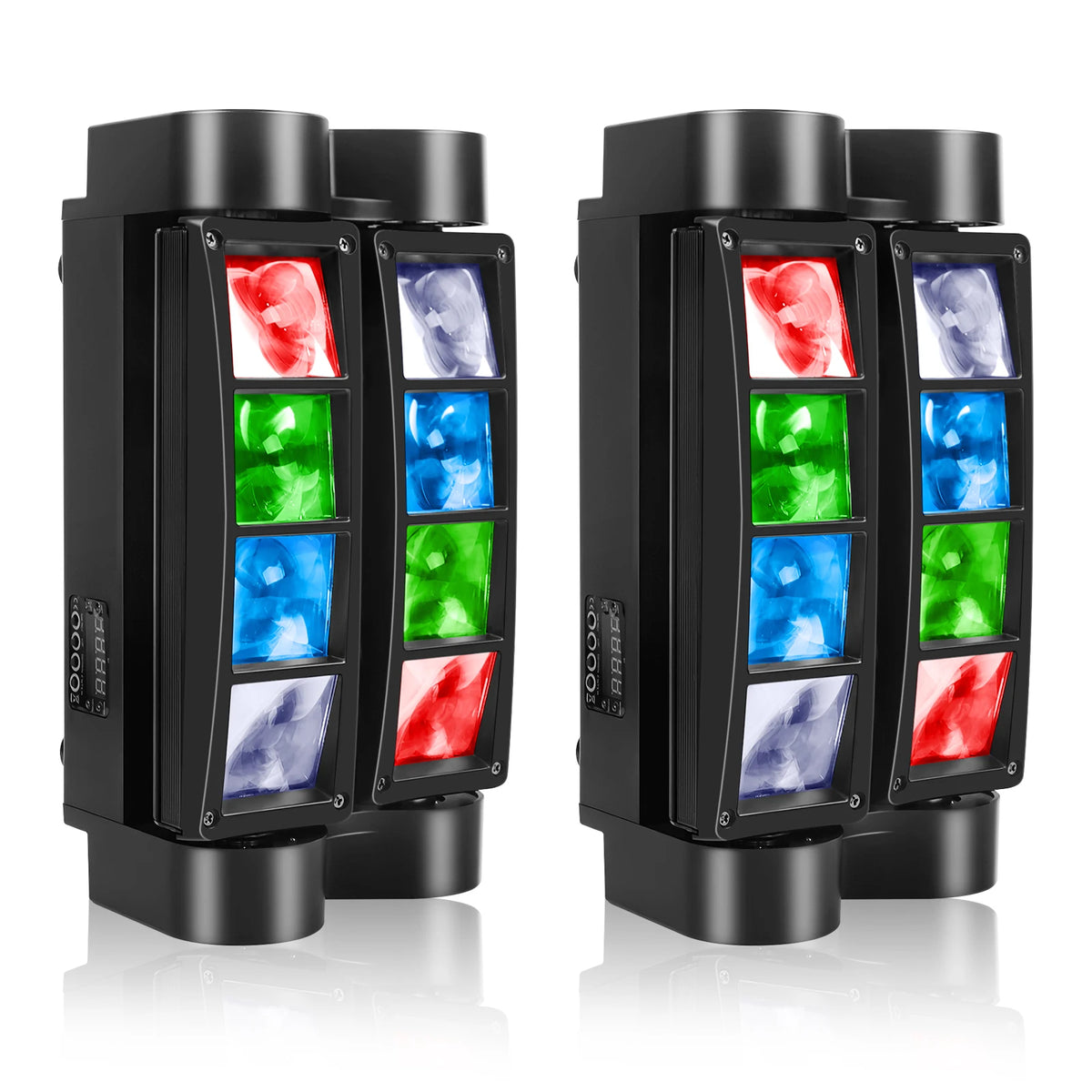 2X Luci Mini Ragno 80W RGBW Movimento Testa da Palco