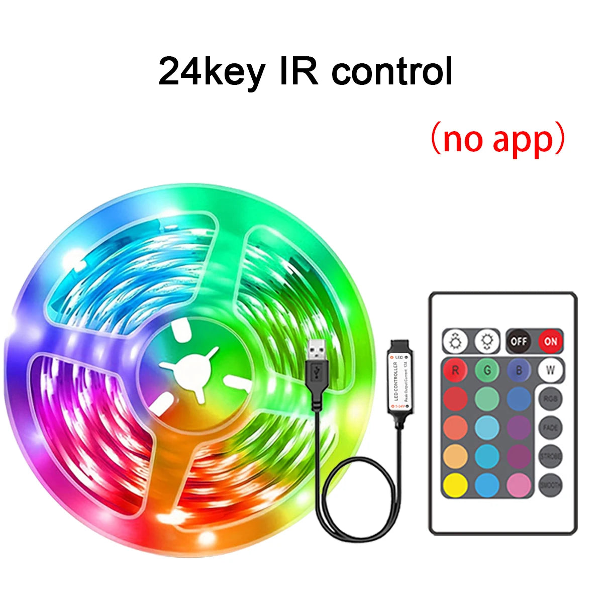 RGB Led Strip Lights 5m 10m 20m 30m Led Room Light with APP Control Flexible Ribbon Luces Led Tape for Room Bedroom Decoration 