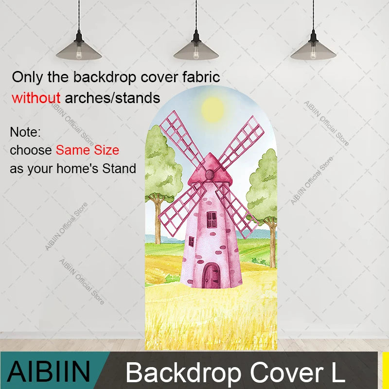 Farm-Themed Arch Backdrop Cover, Stand Excluded