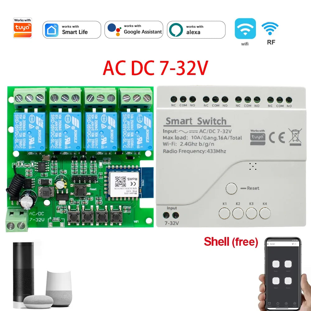Wi-Fi Relay Controller - Channels and Supply Options