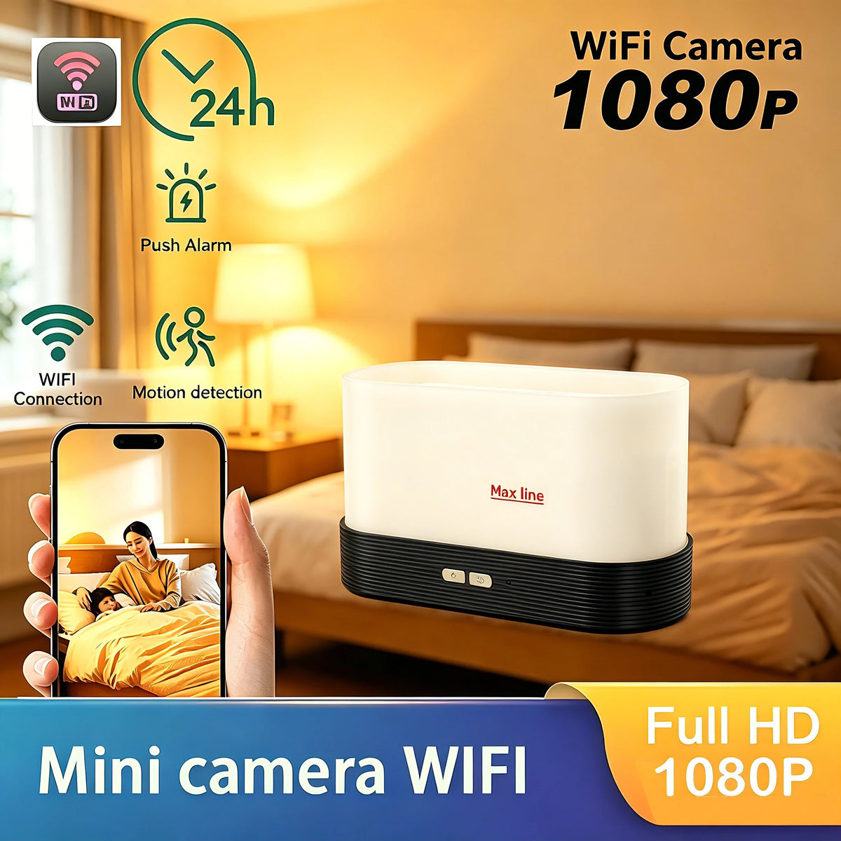 Mini WiFi Camera 1080P HD Motion Detection Home Security Monitor - Spy-shop.com