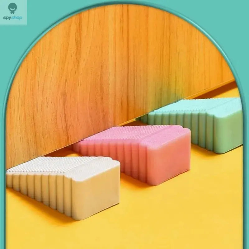 Safety Silicone Door Stop Stoppers Block Wedge Doorstops Door Stopper Home Office Door Rear Retainer Anti-collision Stop Spy-shop.com