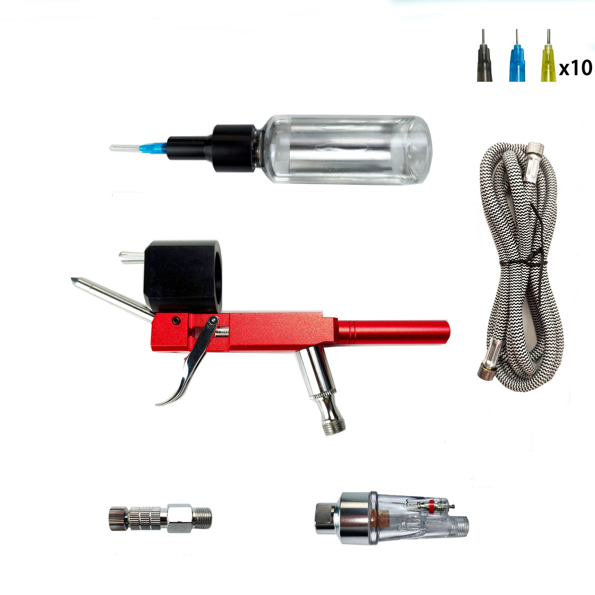 No-Clean Airbrush Nozzle Set, 0.2/0.3/0.5 mm, 30 Pieces