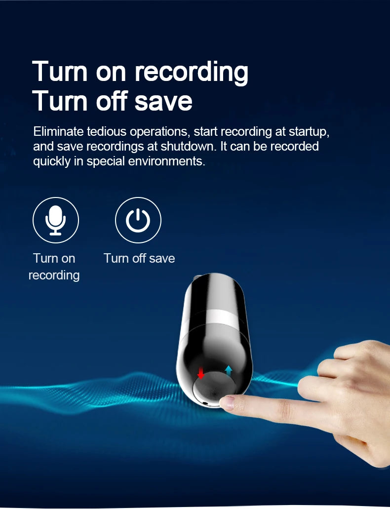 Mini Voice Activated Recorder Digital Audio Recording Keychain Device Wearable Sound Professional Micro Dictaphone STTWUNAKE 