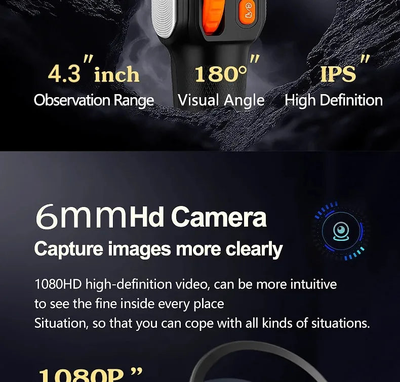 Articulating Inspection Camera with LCD Screen