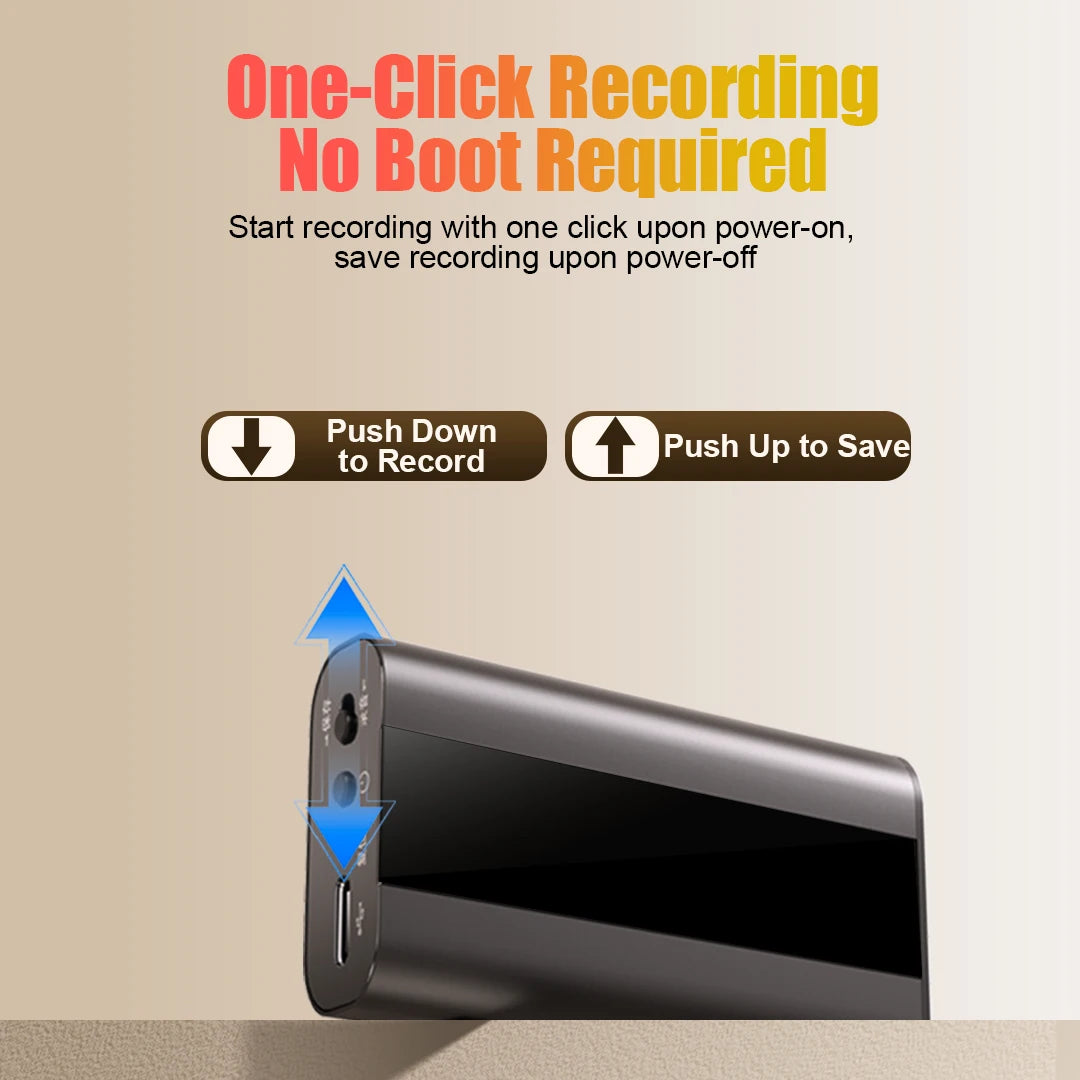 3500mAh Portable Voice Recorder,760H Recording & 552H Playback,90dB Noise Reduction,Magnetic Attachment,for Classroom/Conference