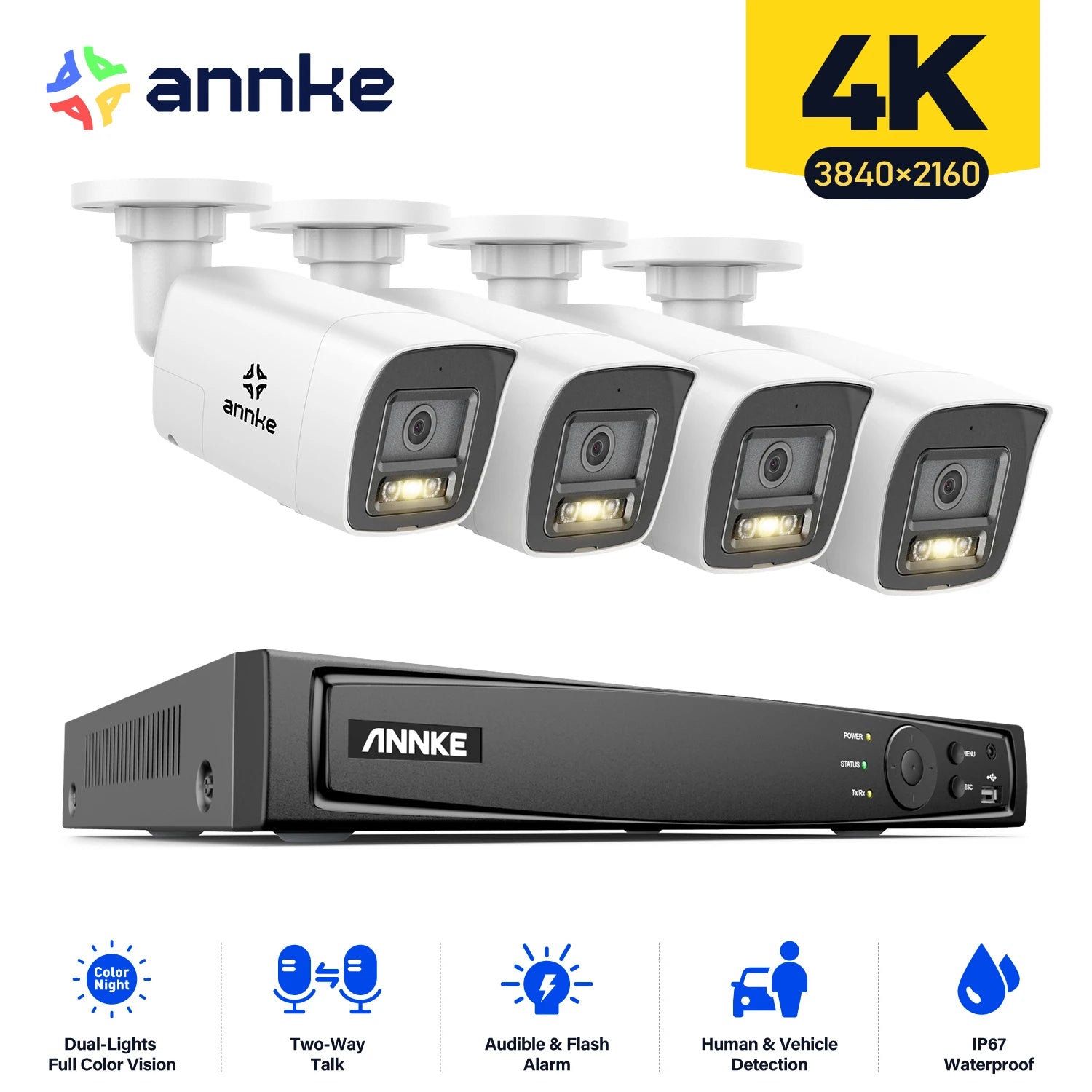 ANNKE 4K PoE Security Camera System with 8CH NVR